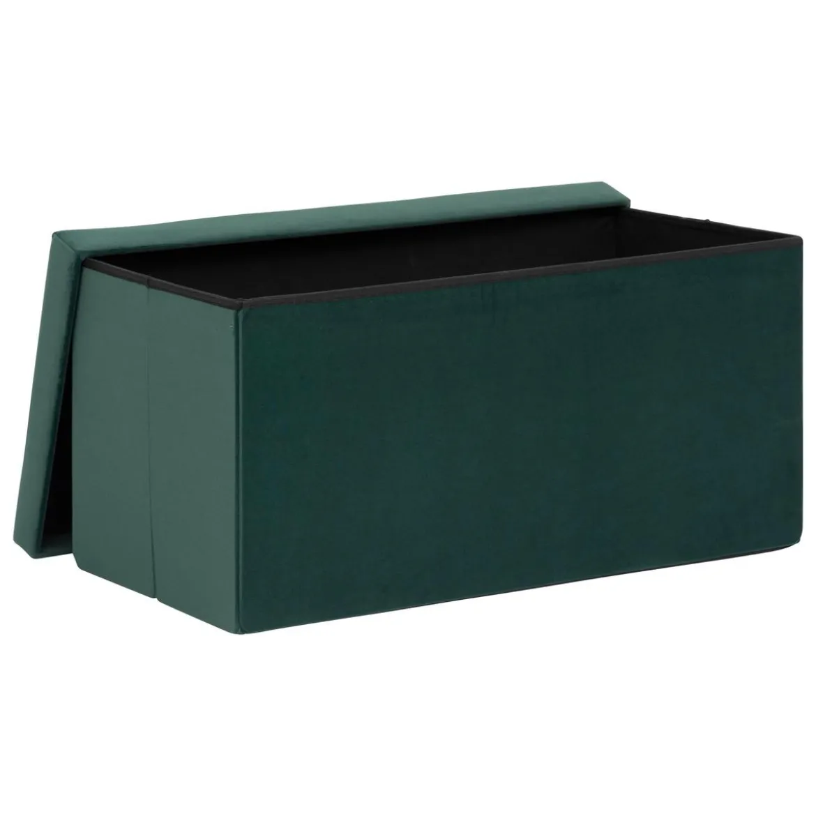 POUF PLIANT DOUBLE TESS VELOURS VERT CEDRE