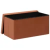 POUF PLIANT DOUBLE TESS VELOURS AMBRE
