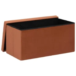 POUF PLIANT DOUBLE TESS VELOURS AMBRE