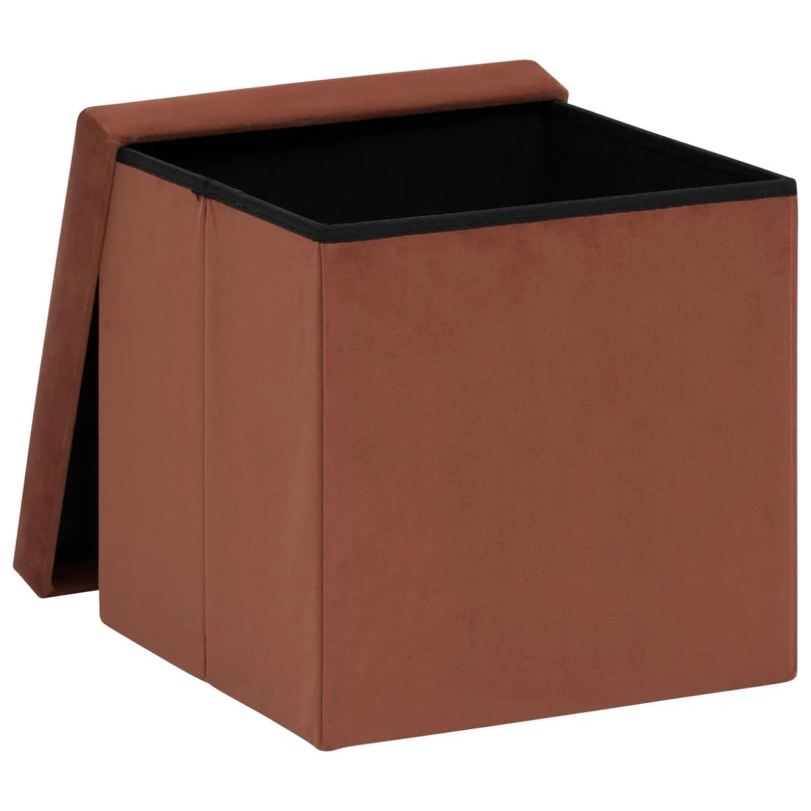 POUF PLIANT TESS VELOURS AMBRE