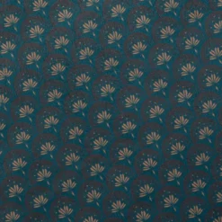 POUF PLIANT VELOURS HEXAGONAL JILING BLEU D.40X38CM