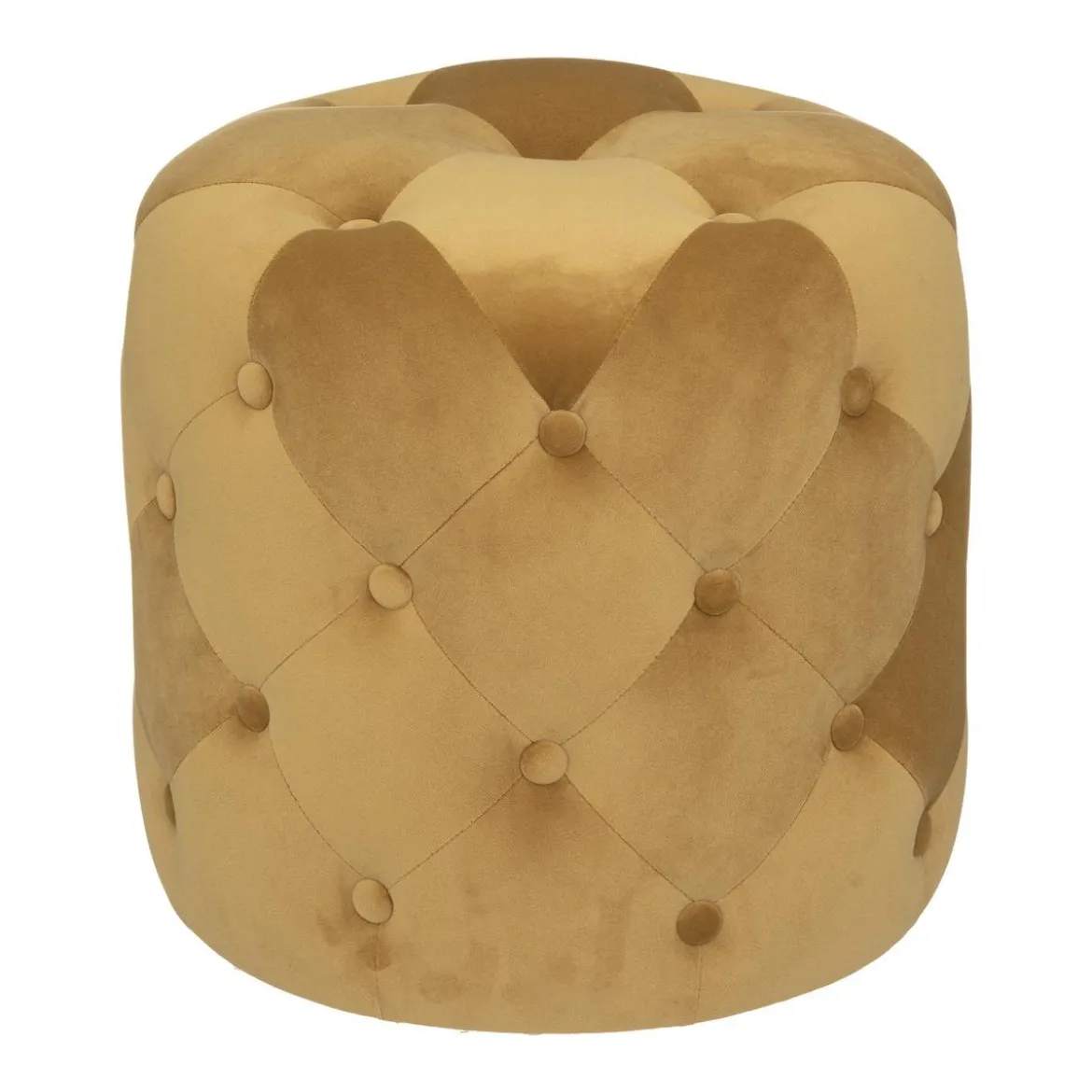 POUF VELOURS ADRIANA OCRE