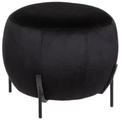 POUF VELOURS CALABAZA NOIR