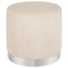 POUF VELOURS COTELE SYLIA IVOIRE