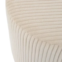 POUF VELOURS COTELE SYLIA IVOIRE