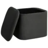 POUF VELOURS DANI GRIS D.40X35X37.5CM