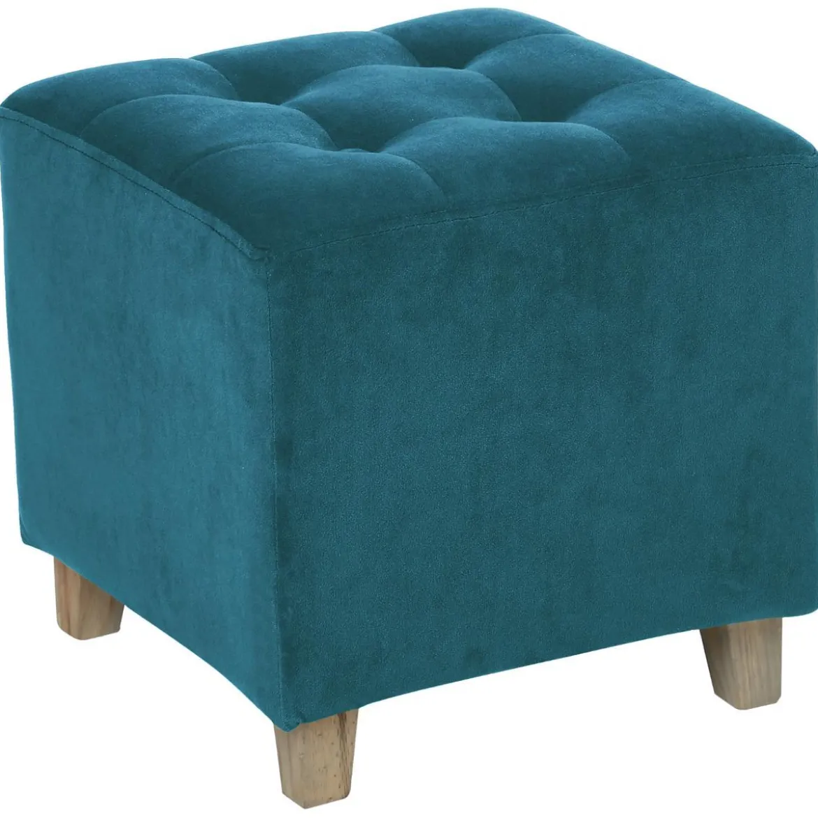 POUF VELOURS DUCK LEANDRE 35X35X35CM