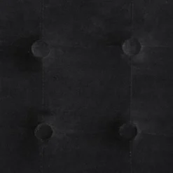 POUF VELOURS NOIR LEANDRE