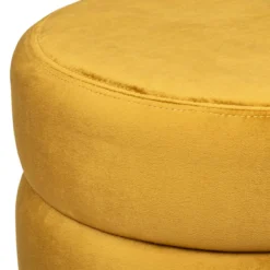 POUF VELOURS SINAN OCRE D.40CM