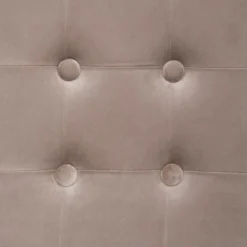 POUF VELOURS TAUPE LEANDRE