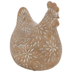 POULE RESINE LINDA H.10.5CM