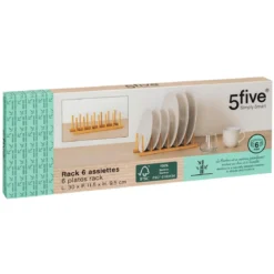 RACK DE RANGEMENT POUR 6 ASSIETTES BAMBOU