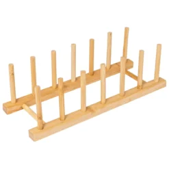 RACK DE RANGEMENT POUR 6 ASSIETTES BAMBOU