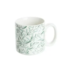RACK 4 MUGS FLORAL GREEN 24CL