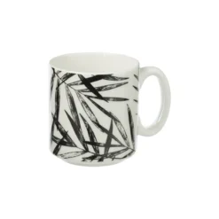 RACK 4 MUGS FLORAL GREEN 24CL