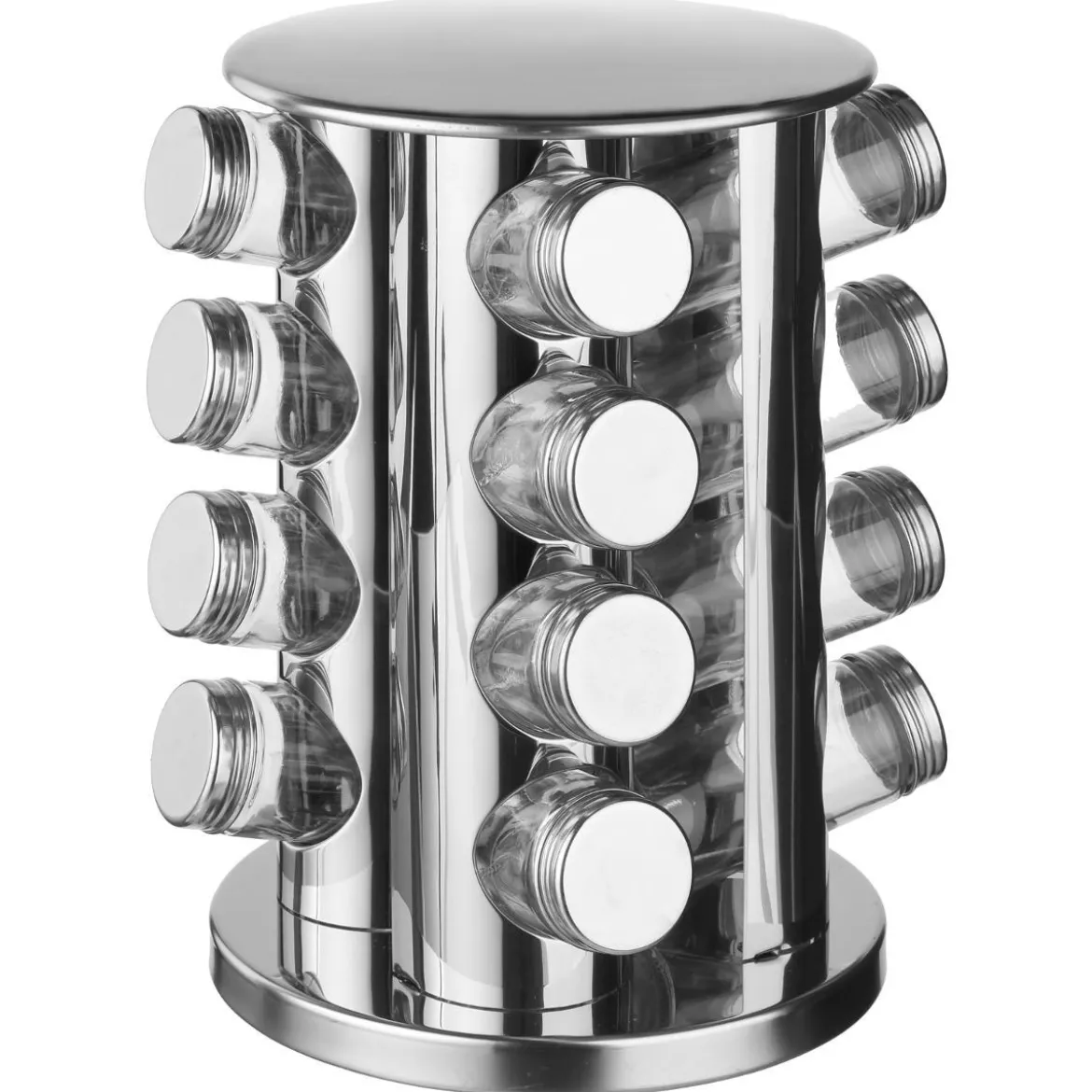 RACK ROTATIF 16 POTS A EPICES SUPPORT INOX