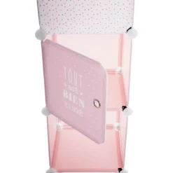RANGEMENT COLONNE ROSE