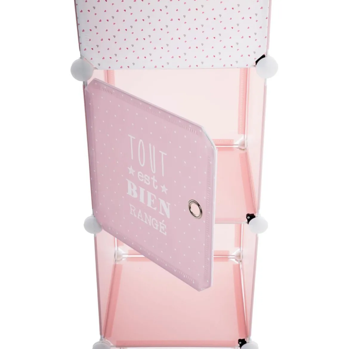 RANGEMENT COLONNE ROSE