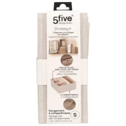 RANGEMENT TIROIRS DRESSY PLUS 2 COMPARTIMENTS BEIGE 24X25CM