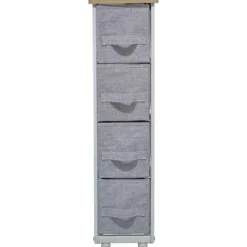 RANGEMENT 4 TIROIRS GRIS CLAIR