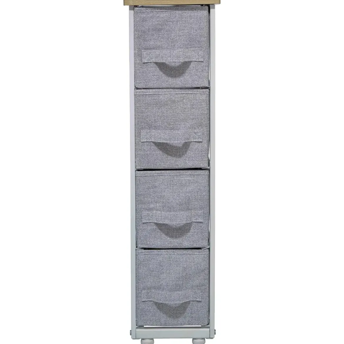 RANGEMENT 4 TIROIRS GRIS CLAIR