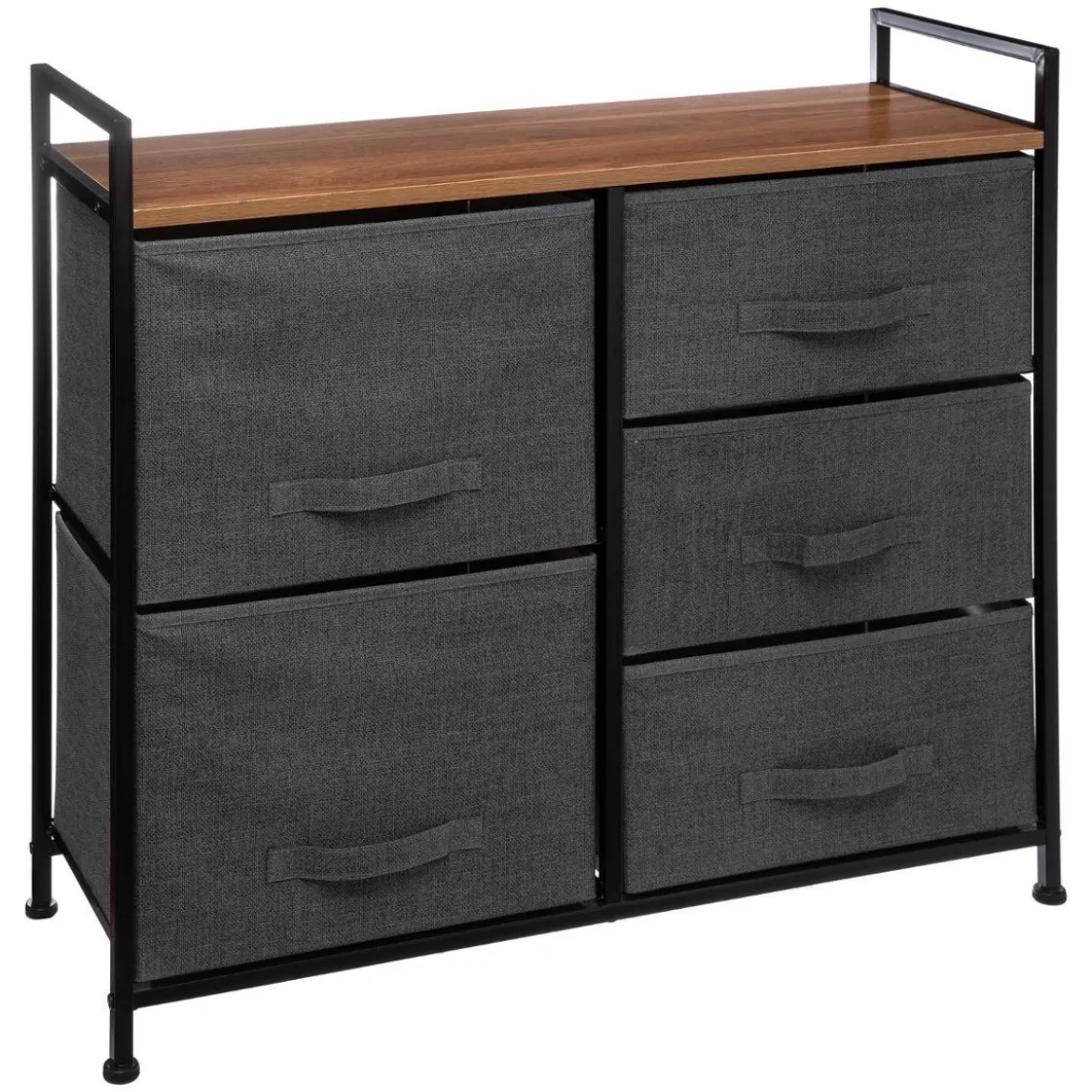 RANGEMENT 5 TIROIRS GRIS FONCE