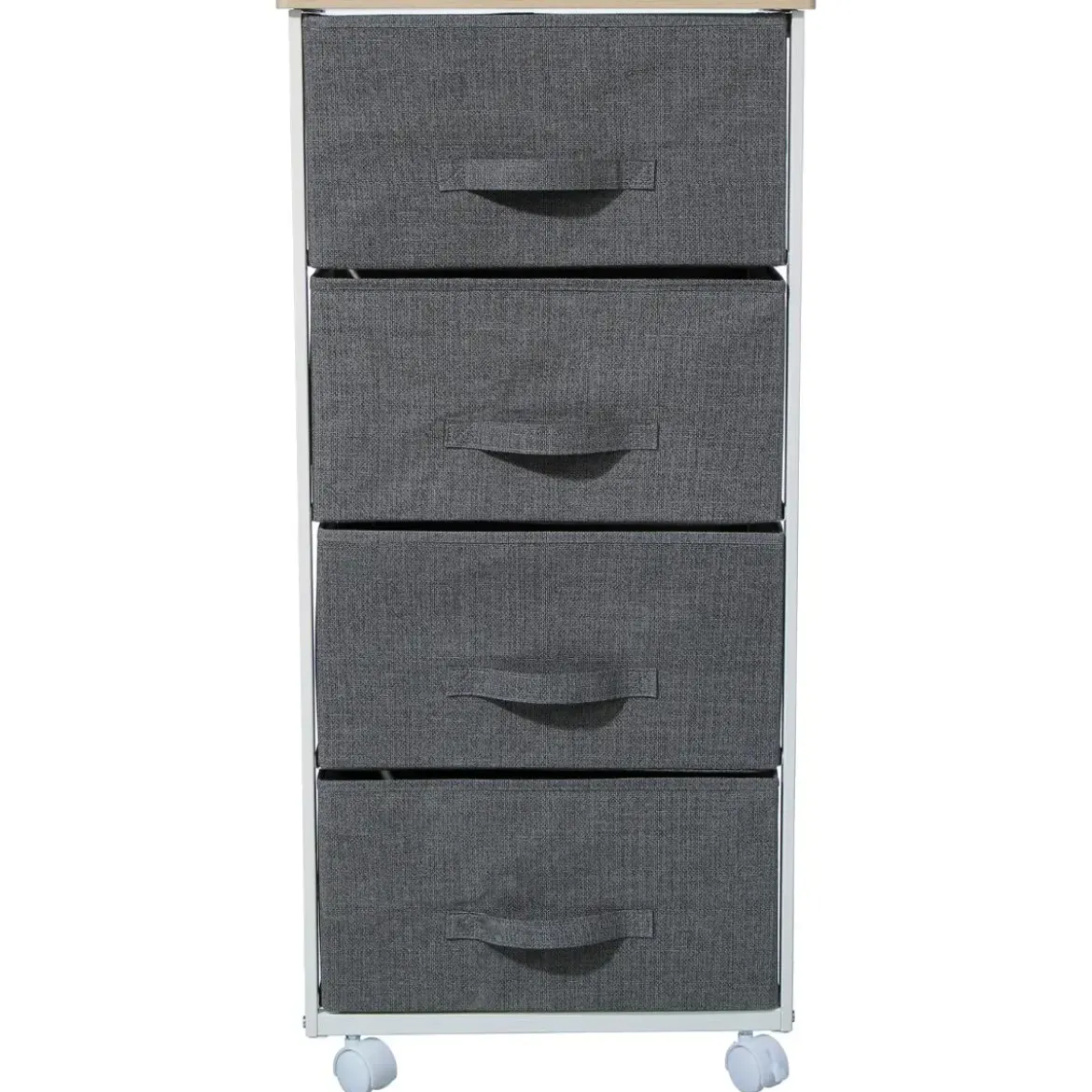 RANGEMENT 4 TIROIRS SUR ROULETTES GRIS FONCE