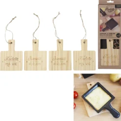REPOSE POELON RACLETTE BOIS X4 PIECES
