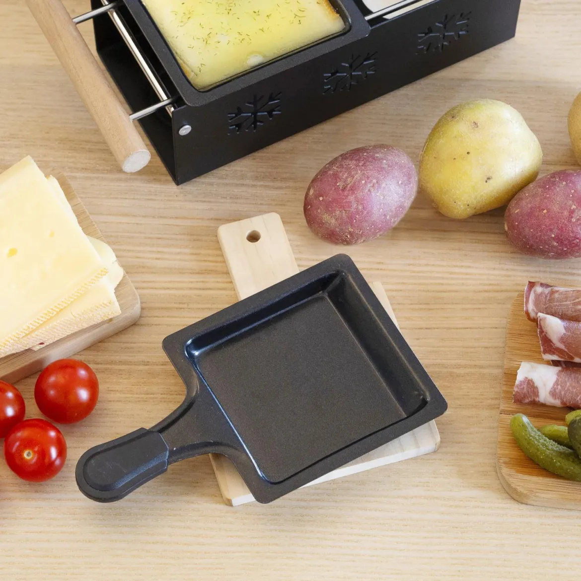 REPOSE POELON RACLETTE BOIS X4 PIECES
