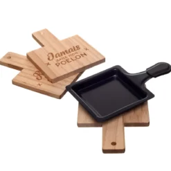 REPOSE POELON RACLETTE BOIS X4 PIECES