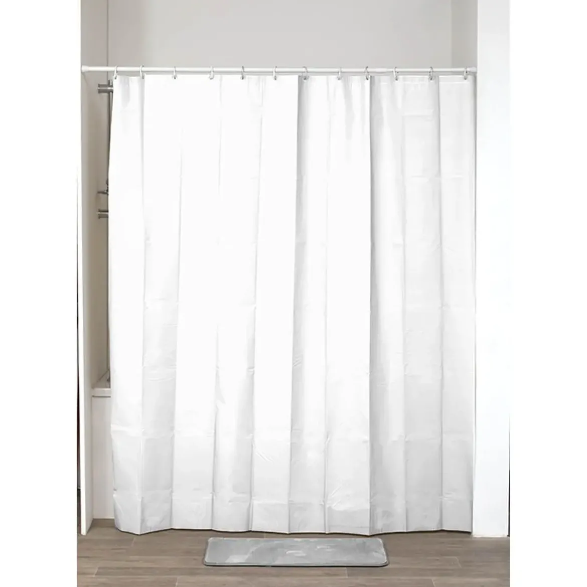 RIDEAU DE DOUCHE PEVA 180 X 200 CM BLANC