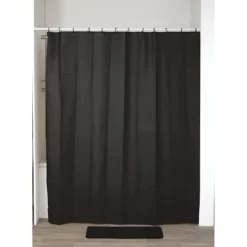 RIDEAU DE DOUCHE PEVA 180 X 200 CM    NOIR