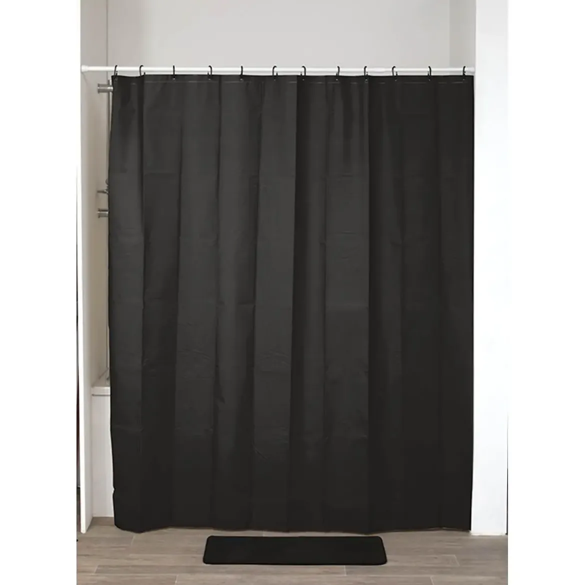 RIDEAU DE DOUCHE PEVA 180 X 200 CM NOIR