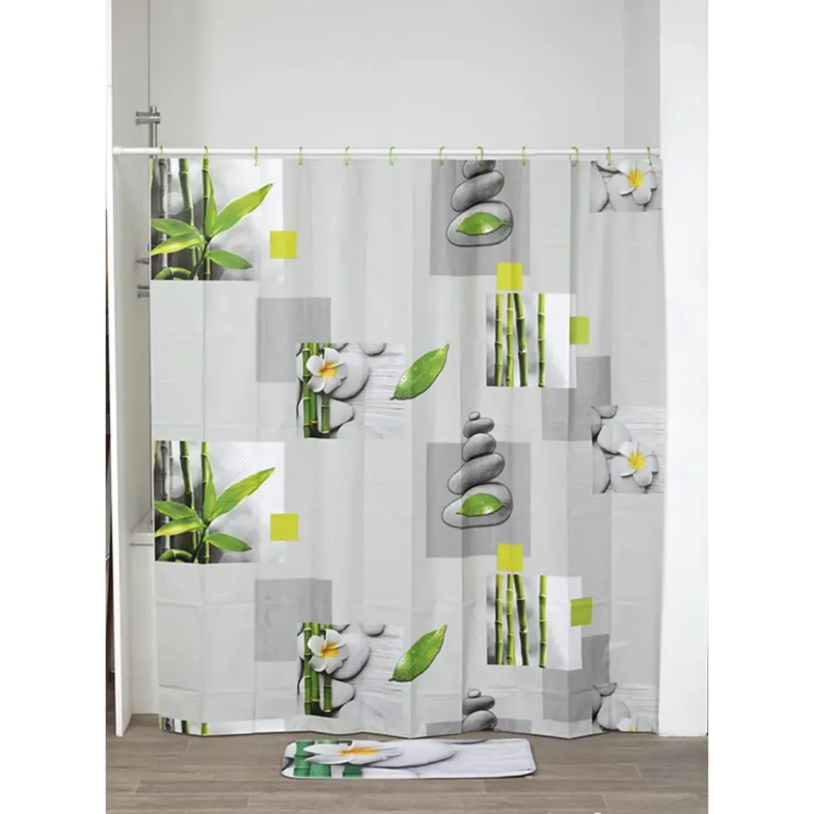 RIDEAU DE DOUCHE PEVA 180X180CM HONOLULU
