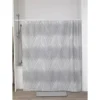RIDEAU DE DOUCHE PLAZA 180X180CM 12 ANNEAUX BLANC