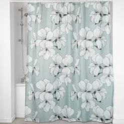 RIDEAU DE DOUCHE POLYESTER 180X200CM ECRIN VERT