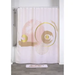 RIDEAU DE DOUCHE POLYESTER 180X200CM ABSTRACTION