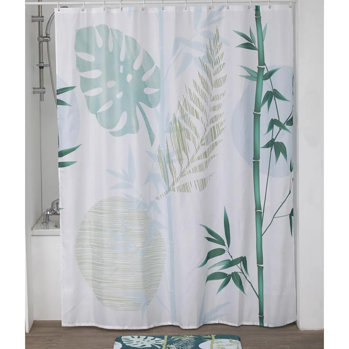RIDEAU DE DOUCHE POLYESTER 180X200CM SAGANO