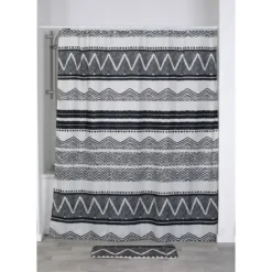 RIDEAU DE DOUCHE POLYESTER 180X200CM TRIBAL LODGE