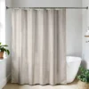 RIDEAU DE DOUCHE POLYESTER FACON LIN 180X200CM TAUPE
