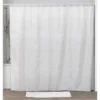 RIDEAU DE DOUCHE 240X200CM ANNEAUX BLANC