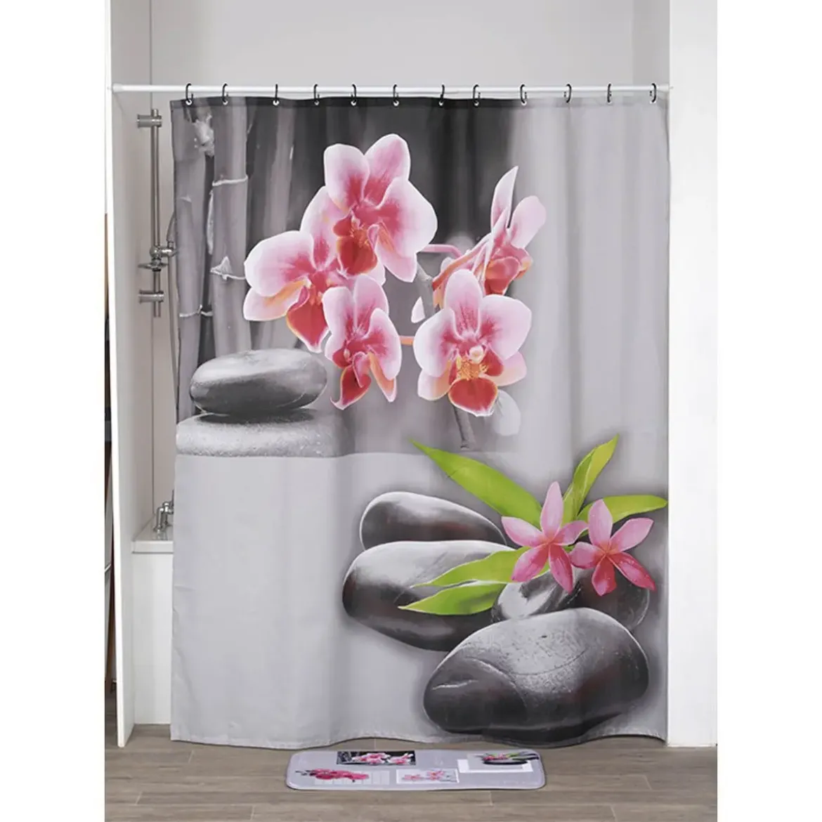 RIDEAU DE DOUCHE 180X200CM JANICE