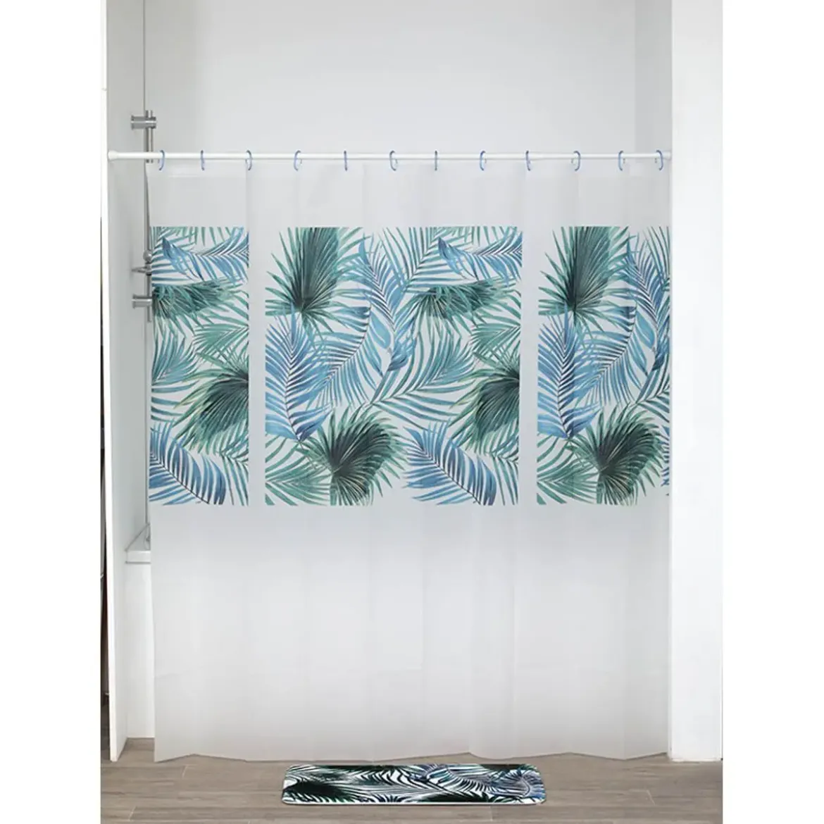 RIDEAU DE DOUCHE 180X180CM TROPICALE