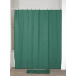 RIDEAU DE DOUCHE 180X200CM VERT