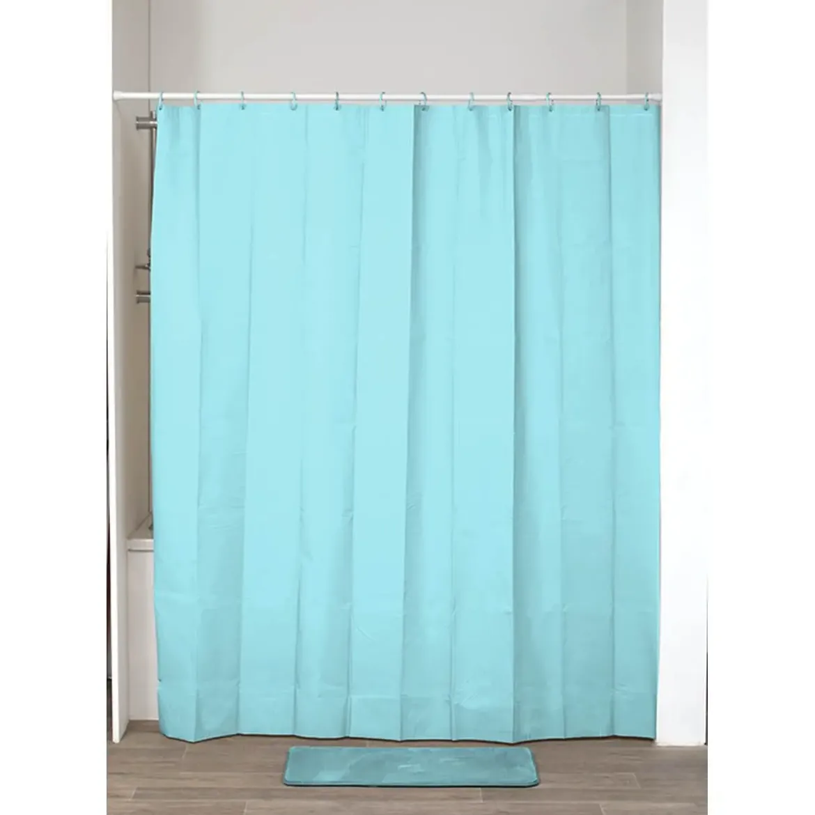 RIDEAU DE DOUCHE 180X200CM VERT BLEU