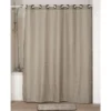 RIDEAU DOUCHE OEILLETS INTEGRES 180X200CM FICELLE NOIR