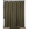 RIDEAU DOUCHE OEILLETS INTEGRES 180X200CM KAKI NOIR