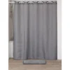 RIDEAU DOUCHE OEILLETS INTEGRES 180X200CM GRIS NOIR