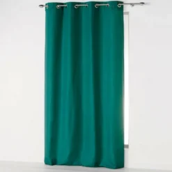 RIDEAU A OEILLETS 140 X 260 CM ABSOLU EMERAUDE