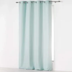 RIDEAU A OEILLETS 140X260CM ABSOLU MENTHE